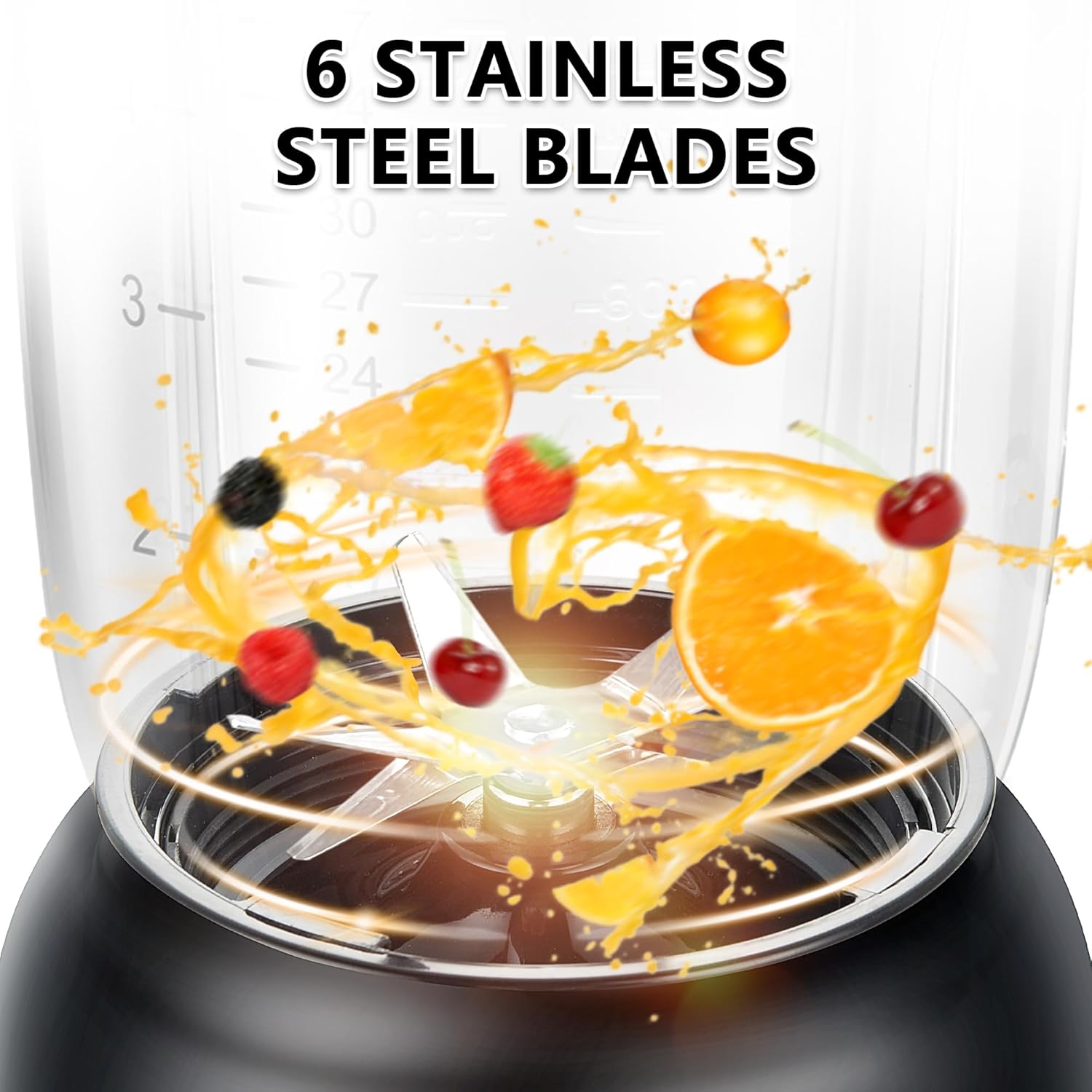 Bear Blender, 2025 New 700W Smoothie Countertop Blender with 40oz Cup for Shakes and Smoothies, 3-Speed for Crushing Ice, Puree and Frozen Fruit with Autonomous Clean - Image 6