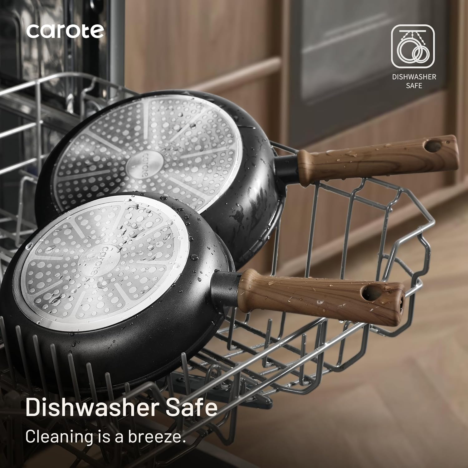 CAROTE Nonstick Pots and Pans, Induction Cookware Set 16pcs Kitchen Cooking Sets, Pot and Pan Non Stick w/Frying pan (PFOS, PFOA Free) - Image 4