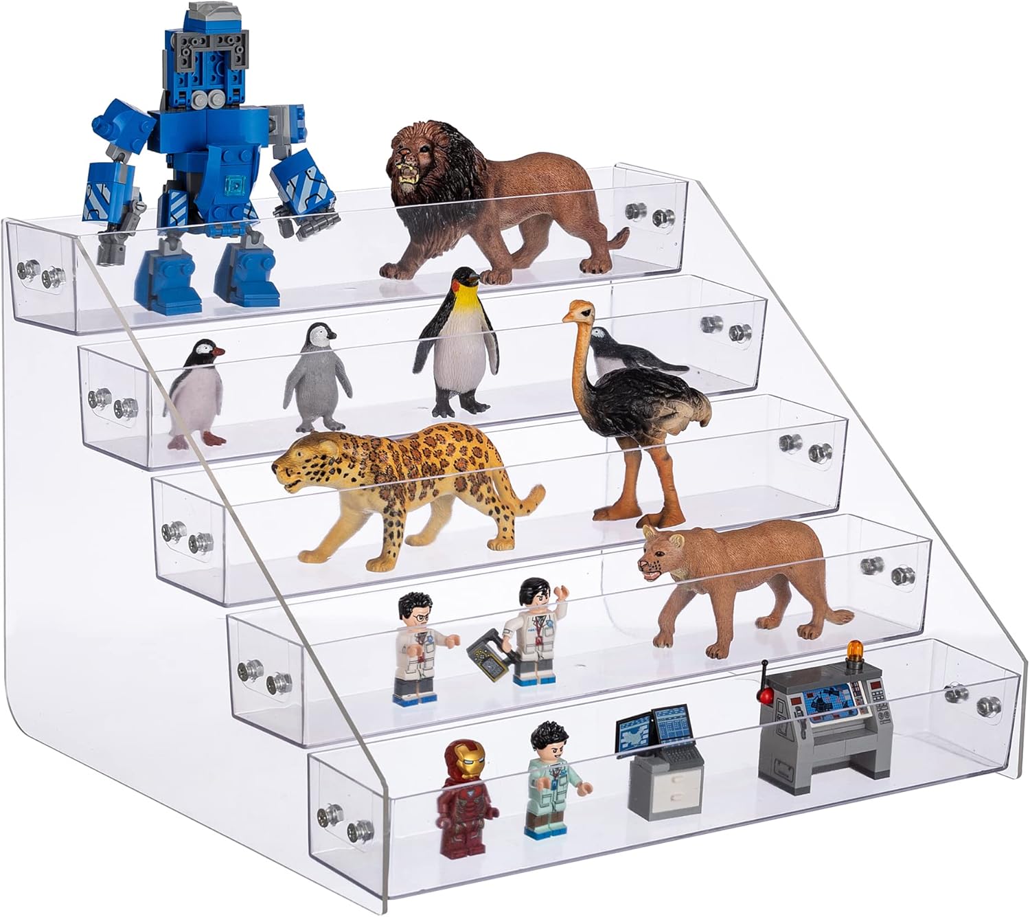 Tiered Spice Rack Acrylic, Spice Rack Shelf Seasoning Organizer for Countertop, Cabinet, Pantry, Kitchen Storage - 5 Tier - Image 6