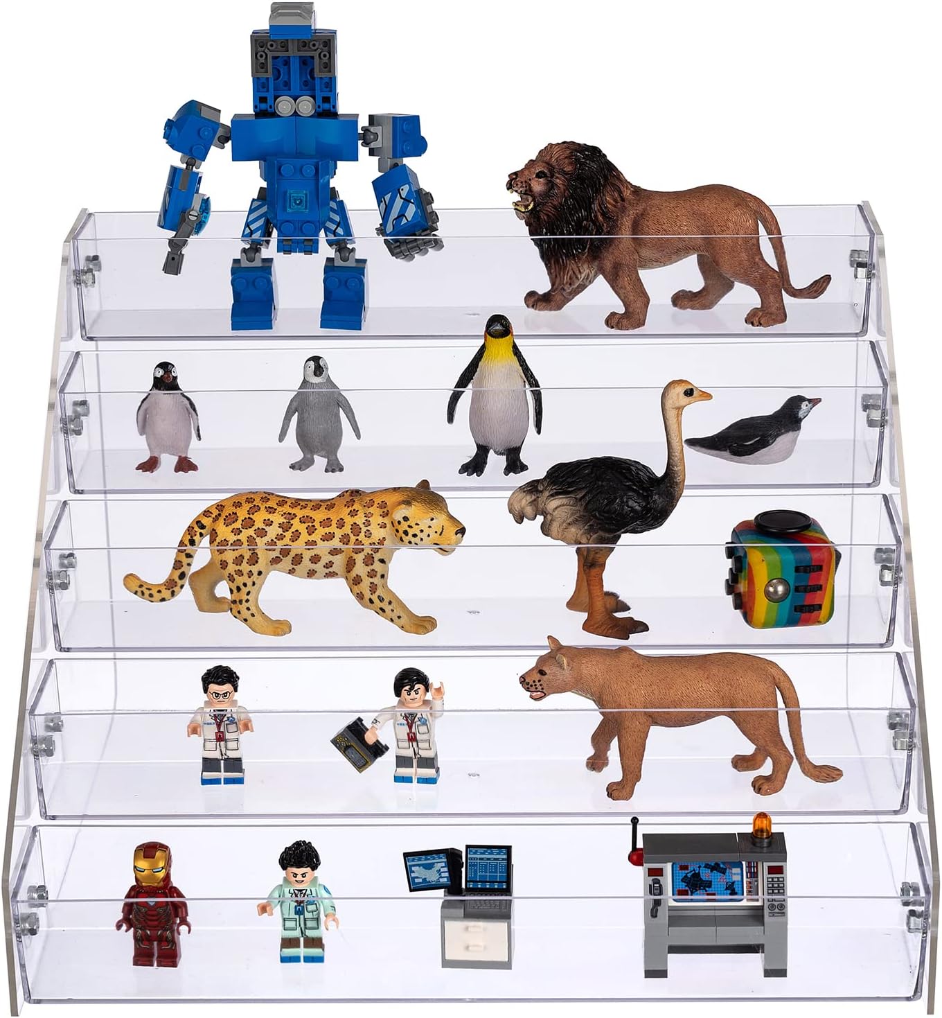 Tiered Spice Rack Acrylic, Spice Rack Shelf Seasoning Organizer for Countertop, Cabinet, Pantry, Kitchen Storage - 5 Tier - Image 7